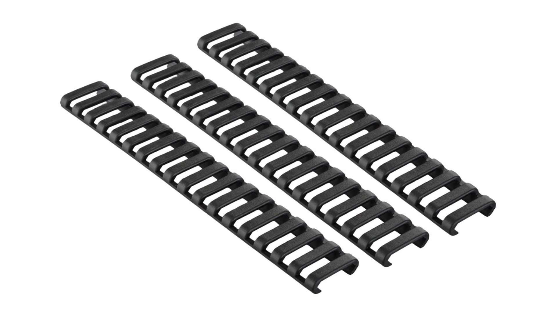 Rail Cover, Low Profile, 18 Slot (Set of 3), Blk