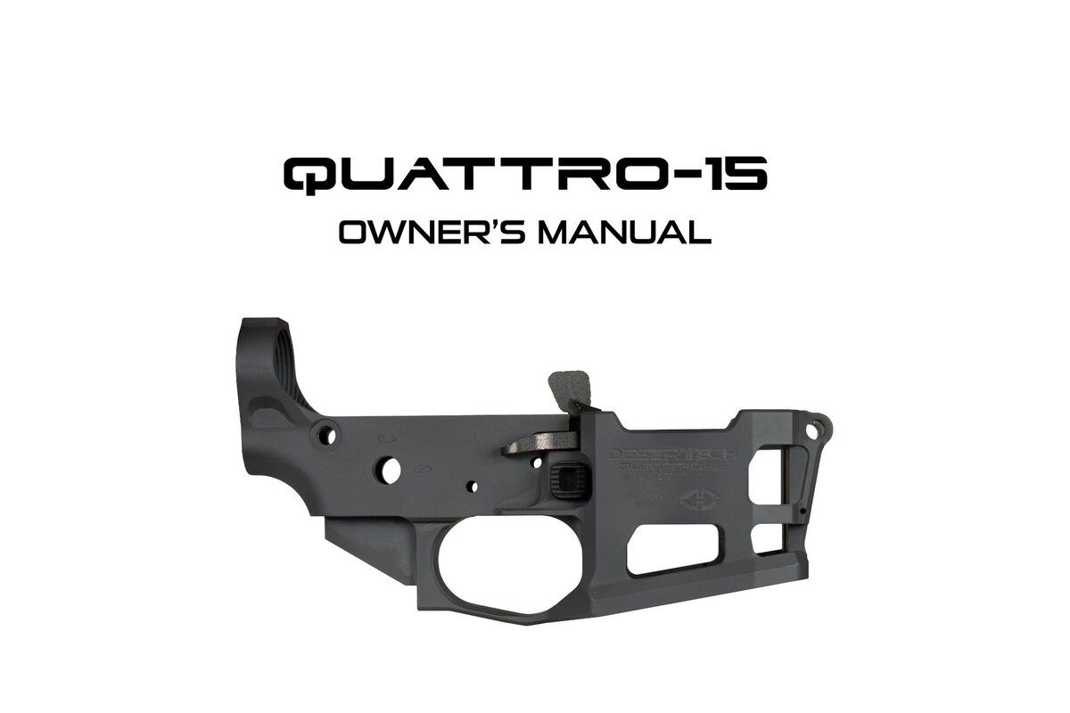Cover of the Quattro-15 lower receiver owner's manual