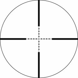 example of traditional mil-dot reticle