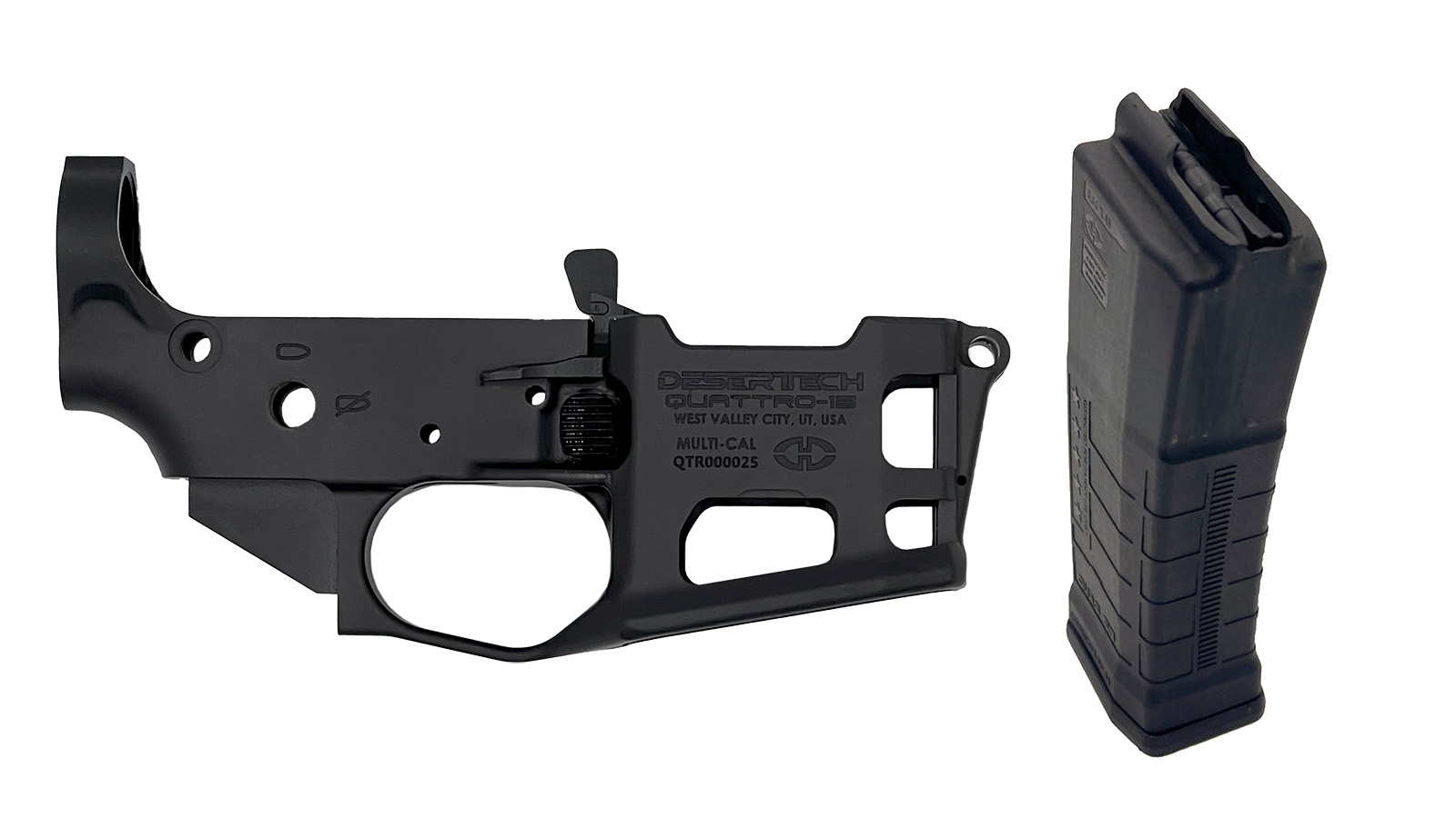 Quattro-15 Lower Receiver Assembly with QMAG-53 556NATO 223Rem 53rd