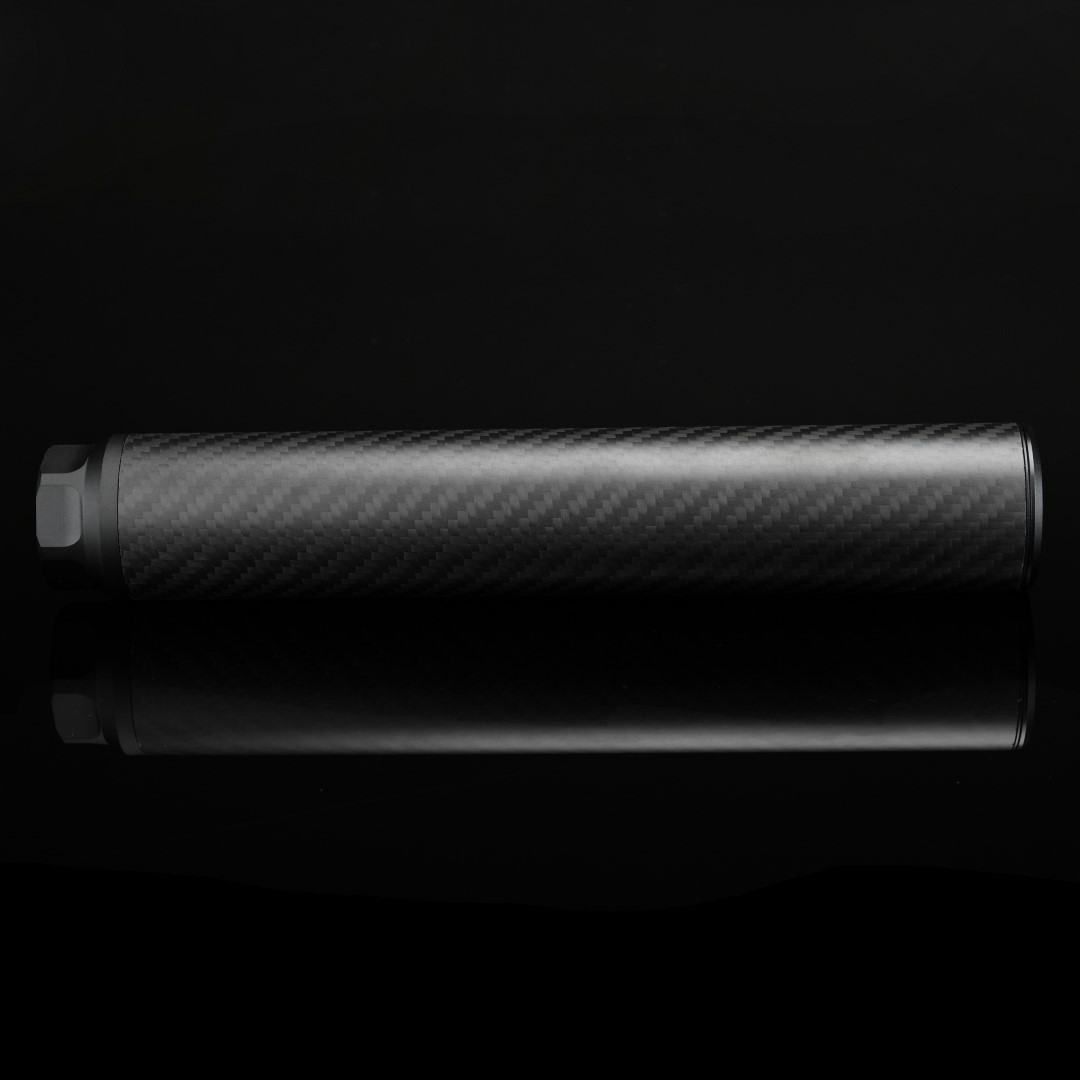 Carbon dummy suppressor, Long, 14mm CCW Airsoft